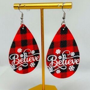 Believe Christmas Earrings